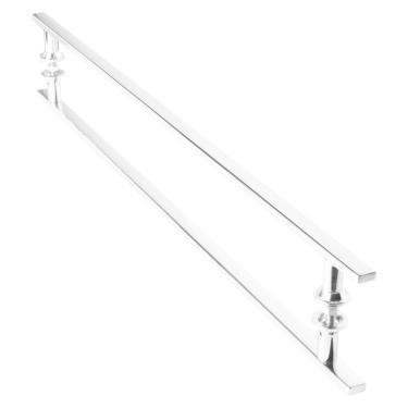 Imagem de Puxador Inox Para Porta De Correr Vidro Madeira 90Cm M.S