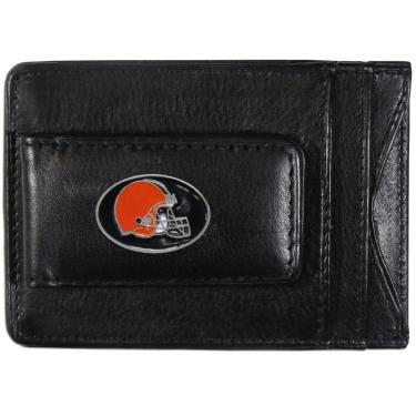 Imagem de NFL Siskiyou Sports masculino Cleveland Browns couro para dinheiro e cartão tamanho único preto