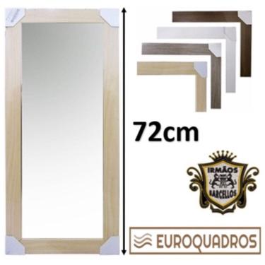 Imagem de Espelho Decorativo Com Moldura Em Madeira Color 72cm - Objetos De Decoração Euroquadros