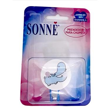 Imagem de Sonne Prendedor Para Chupeta Boton Hipo Fita Az Sonne. Azul
