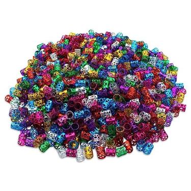Imagem de Kit com 1000 Anéis Para Tranças Dread, Box, Twist Braid, Jumbo de Metal, Regulável