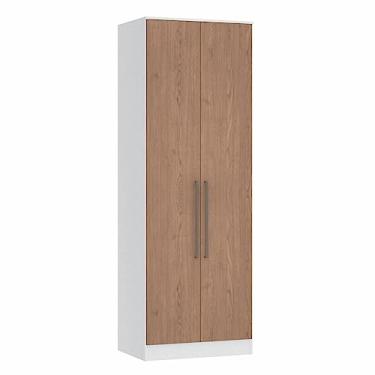 Imagem de Guarda Roupa Modulado 2 Portas 2 Gavetas Requinte Móveis Castro Branco Line/macadâmia