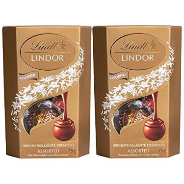 Imagem de Bombom de Chocolate Suíço Lindt Lindor Sortido, 2 Caixas de 75g