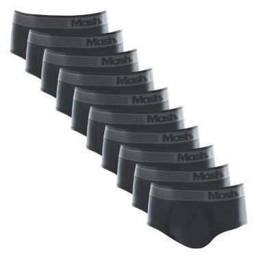 Imagem de Kit 10 Cuecas Slip Mash Microfibra Sem Costura 713.02