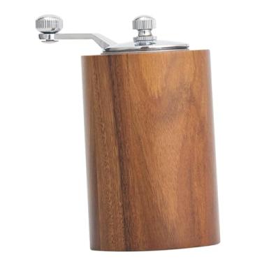 Imagem de Ioensy Manual moedor de grãos de café manivela portátil moinho de madeira ajustável para viagens escritório ao ar livre café presentes do feriado, grande