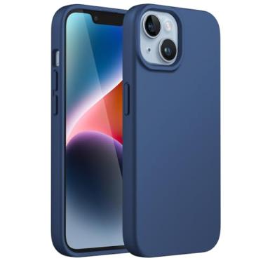 Imagem de JETech Capa de Silicone para iPhone 14 Plus 6,7 Polegadas, Case Protetora para Corpo Inteiro com Toque Suave e Sedoso, Capinha à Prova de Choque com Forro de Microfibra (Azul Cobalto)