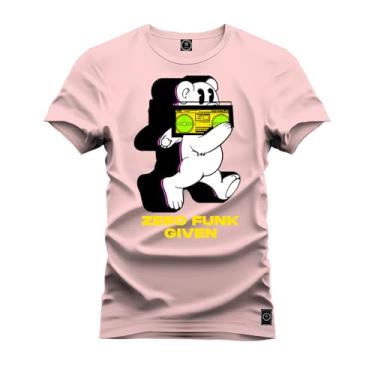 Imagem de Camiseta T-Shirt Algodão 100% Algodão Zero Funk Rosa GG
