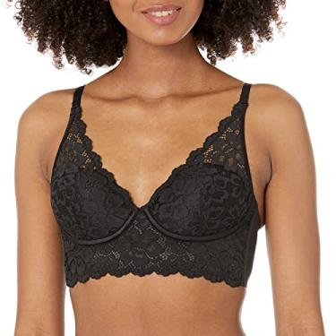Imagem de Maidenform Sutiã sem fio conversível de renda Pure Comfort DM1188, Preto, 38B