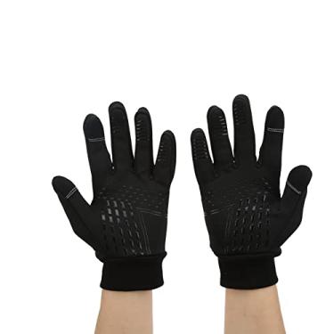 Imagem de Luvas para Esportes Ao Ar Livre de Inverno, Tela Sensível Ao Toque Fácil para Todos Os Dedos Luvas de lã Antiderrapantes à Prova de Luvas para Esportes Quentes Luvas para Equipamentos de (L)