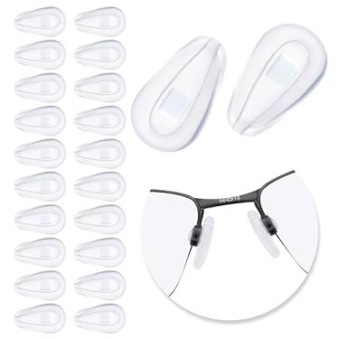 Imagem de Glintbay 6/10 pares de almofadas de nariz para Oakley Lizard OX5113 OX5120/Contrail 004147/Truss Rod/Gasser/Limit Switch/Barrelhouse Óculos de sol, 10 pares - transparente