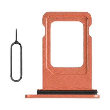 Imagem de Risidamoy Para iPhone XR Coral Slot Cartão SIM Substituição Versão SIM Único Adaptador Suporte de Cartão com Anel de Borracha À Prova D'água Reparação Kit de Reparação Ferramenta de Remoção de Cartão