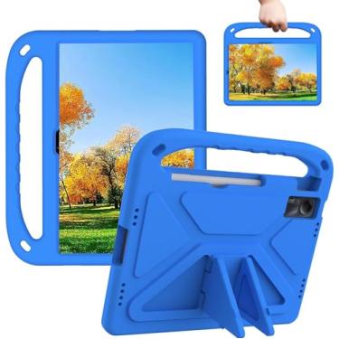 Imagem de Sfulatdc Capa para tablet infantil com alça e suporte, à prova de choque, proteção total, leve para Xiaomi Redmi Pad SE 11 polegadas, azul