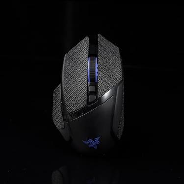 Imagem de Hokeyio Adesivo de fita adesiva de mouse para Razer Basilisk Ultimate/X HYPERSPEED Antiderrapante Suck Sweat Pre Cut Easy Instand Preto Fino