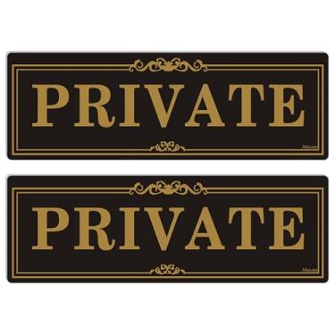 Imagem de Placas privadas de 22 x 7,6 cm com autoadesivo 3M para escritório, negócios, restaurante, hotel, comercial, privacidade sem ferramentas, pacote com 2
