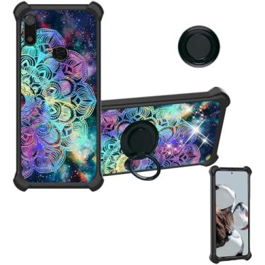 Imagem de Aroepurt Capa Nuu X6+ Plus compatível com Nuu Mobile X6+ Plus [PC rígido + silicone macio][luz refletora colorida] IMDH-HTT