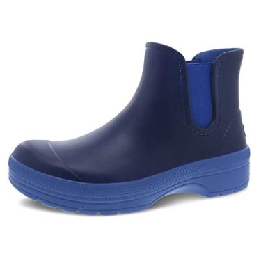 Imagem de Dansko Bota feminina Karmel confort vel, suporte de arco, bota imperme vel de puxar, Azul, 7.5-8