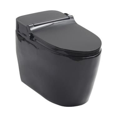 Imagem de Pingoo.Casa, Vaso Sanitário Monobloco Caixa Acoplada Privada Bidê Celestita, Porcelana, Assento Soft Close, Capacidade 9 Litros - Preto