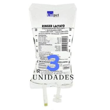 Imagem de 3 UN RINGER LACTATO 500 ML JP UNIPET