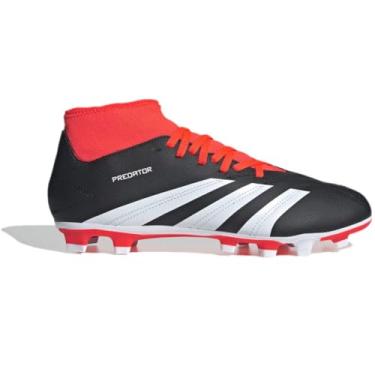 Imagem de Chuteira Adidas Predator 24 Club Sock FxG Campo Preta e Vermelha