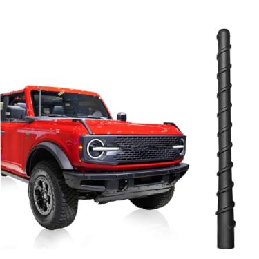 Imagem de Antena espiral preta de 19 cm, borracha flexível à prova d'água com parafuso, antena universal para carro, recepção AM/FM otimizada, adequada para Toyota, Honda, Chevrolet, Nissan, Ford, Jeep, Subaru