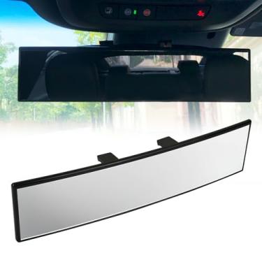 Imagem de DS. DISTINCTIVE STYLE Espelho retrovisor amplo com clipe de 30,5 cm espelho grande angular universal panorâmico convexo interior