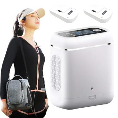 Imagem de Gerador de Ox pulsado leve com bateria de 5Ah, 4,5 horas de duração da bateria, máquina de 0₂ DC19V, fluxo de engrenagem de 1~6, concentração de ox ≥93%