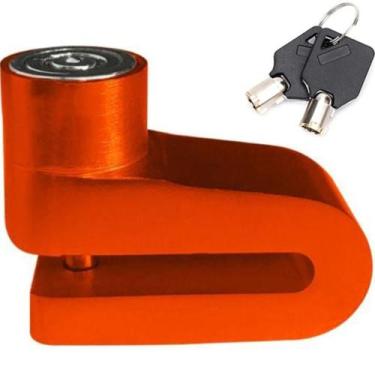 Imagem de Trava Laranja - Moto - Mobilete - Bicicleta - Trava de disco - Loja Du