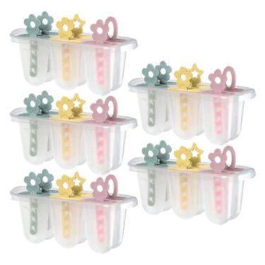Imagem de Kit 5 Forma 6 Sorvetes Picolé Infantil Livre Bpa Picoleteira - Sanremo