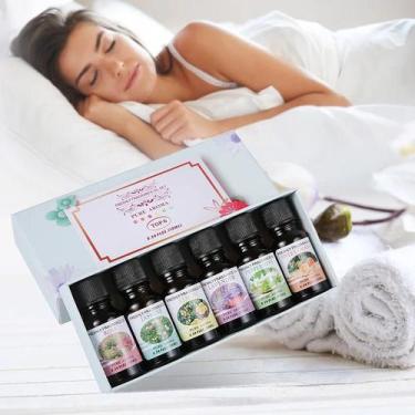 Imagem de 6 tipos de óleos essenciais puros do difusor do perfume lírio rosa sak