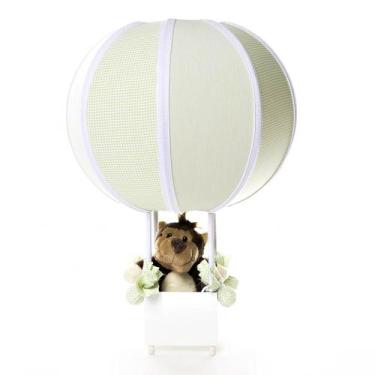 Imagem de Abajur Balãozinho Floresta Verde Quarto Bebê Infantil - Potinho de mel