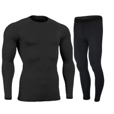 Imagem de Conjunto Blusa Calça Térmica Segunda Pele Proteção Uv Liso - On Lit, G