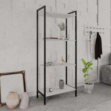 Imagem de Estante para Livros Industrial Aço Multiuso 4 Prateleiras 146cmx60cm A