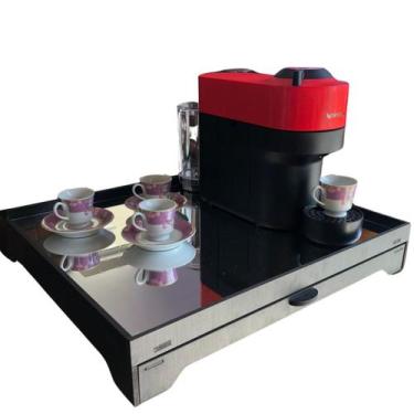 Imagem de Bandeja Espelhada Porta Cápsulas Nespresso Vertuo Pop 45x50 - Zeus MDF