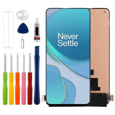 Imagem de [Novo] Conjunto de digitalizador de tela LCD AMOLED original Duotipa para Oneplus 8T 1+8T KB2001, KB2000, KB2003, KB2005 6,5 polegadas com kit de ferramentas de reparo técnico - preto.