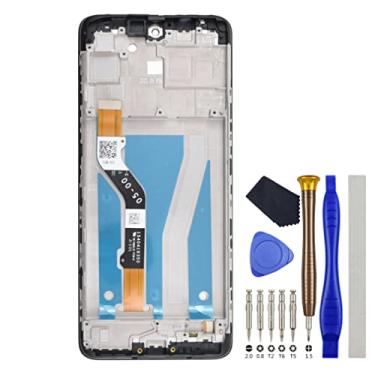 Imagem de Substituição de moldura de tela sensível ao toque digitalizador LCD preto para Motorola Moto G60 PANB0001IN PANB0013IN 6,8 polegadas com kit de ferramentas