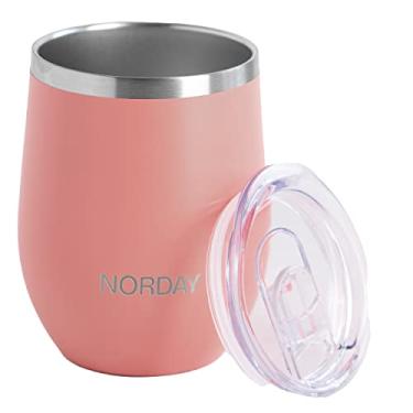 Imagem de NORDAY | Copos de aço inoxidável – Copos | Sommelier copo térmico coral de 350 ml | Mantém a temperatura entre 8 e 24 horas | Tampa antiderramamento - Ideal para viagens | Parede dupla - Extra