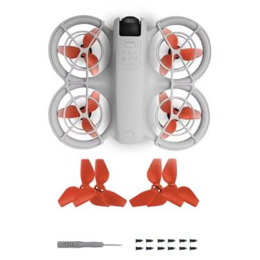 Imagem de FSIDIWT 4 hélices para drone DJI Neo, hélices de substituição de liberação rápida para acessórios DJI Neo Drone (vermelho)