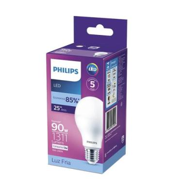 Imagem de Lâmpada Led Philips bulbo A60 E27 Branca Fria (6500k) - 9W, Branca, 9W