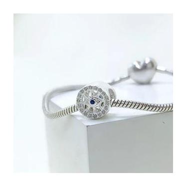 Imagem de Berloques Pingentes Fé e Sorte em Prata 925 Legitima, Olho Grego Separ