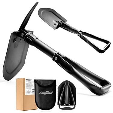 Imagem de Pá de acampamento militar dobrável de 58 cm, pá de aço de alto carbono de sobrevivência off-road (preto) AugTouf da toolant