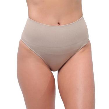 Imagem de Calcinha Redutora Selene Sem Costura Feminina - Chocolate, Bege, GG