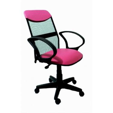 Imagem de Cadeira de Escrtório Diretor  tela pistão a gás preta corano Rosa - RB