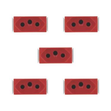 Imagem de Kit 5 Módulo Tomada 2P+T 20A 250V Vermelho Aria Tramontina - Schneider