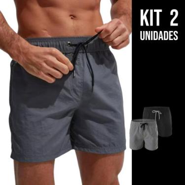 Imagem de Kit 2 Shorts Bermudas Academia Treino Corrida Masculina TACTEL GROSSO 