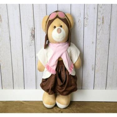 Imagem de Porta fraldas urso aviador classico 65 cm - enfeite quarto do bebe - C