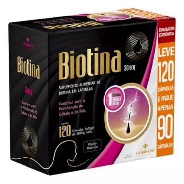 Imagem de Suplemento Alimentar Biotina 120 Caps - La San-Day