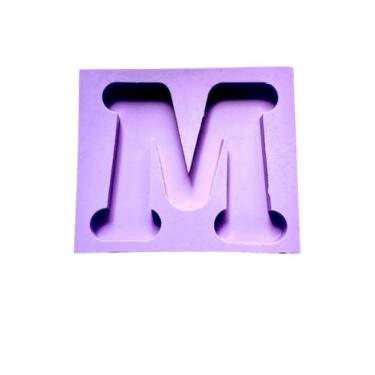 Imagem de R675 Molde de silicone luminária letra M resina decorar - confeitaria 