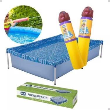 Imagem de Piscina Estrutural 1000l Mor + 2 Lança Agua, AMARELO AMARELO