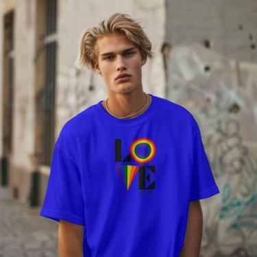 Imagem de Camiseta Casual Masculina Polo Blu Love em Algodão do P ao G1, Azul ro