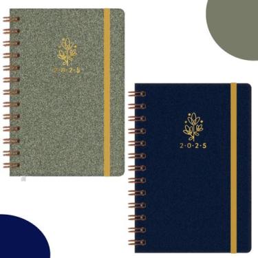 Imagem de Agenda Diaria Ano 2025 Turmalina Espiral Redoma Comercial